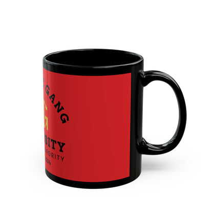 Holiday Maltese Gang University Mug — 'Alpha Paw Sorority' Black Ceramic Coffee Cup (11oz/15oz)