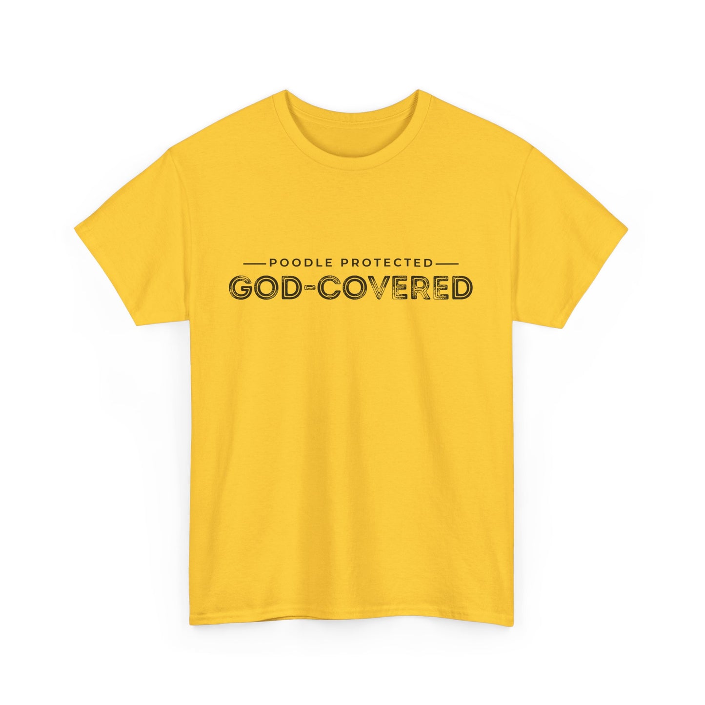 God-Covered Unisex Heavy Cotton Tee, Dog Lovers Shirt, Faith-Based Apparel, Casual Wear, Gift for Pet Owners