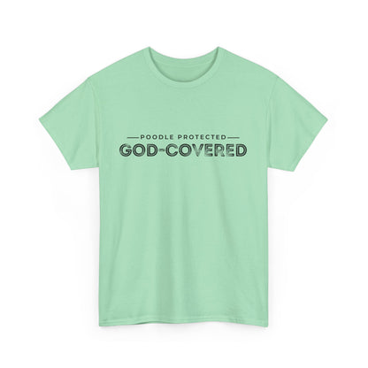 God-Covered Unisex Heavy Cotton Tee, Dog Lovers Shirt, Faith-Based Apparel, Casual Wear, Gift for Pet Owners