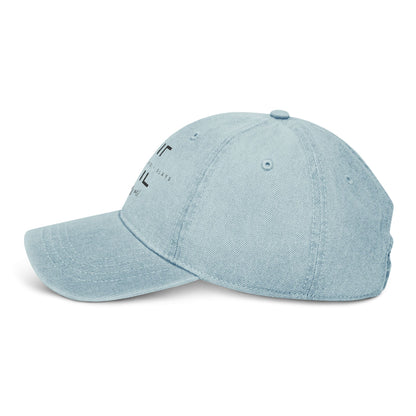 Empowering Denim Hat – "She is Me" Embroidered Cap for Confident Women