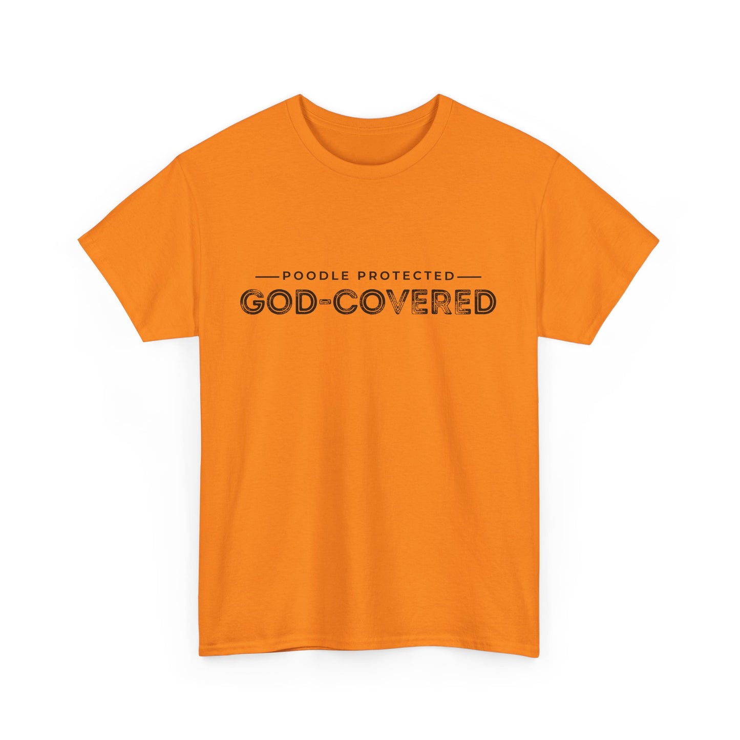 God-Covered Unisex Heavy Cotton Tee, Dog Lovers Shirt, Faith-Based Apparel, Casual Wear, Gift for Pet Owners