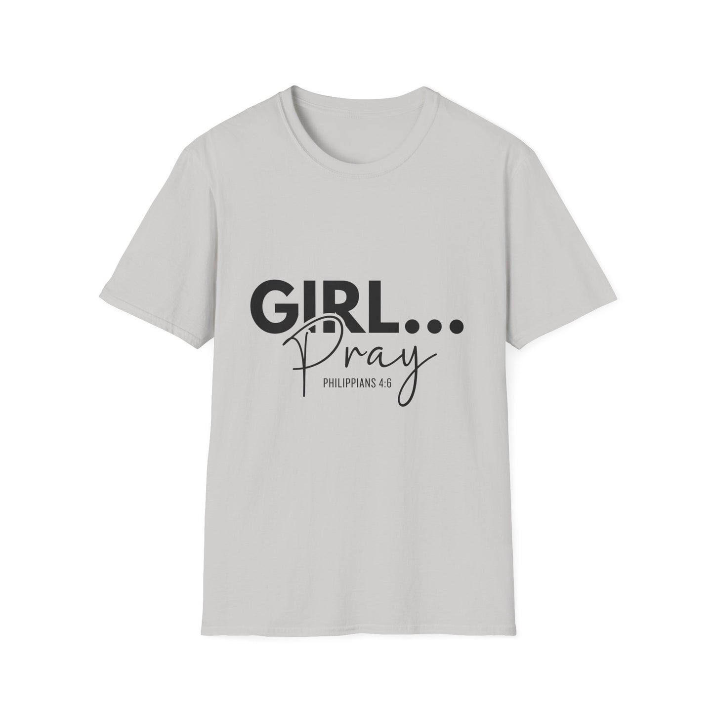Inspirational Girl Pray T-Shirt – Unisex Softstyle Tee