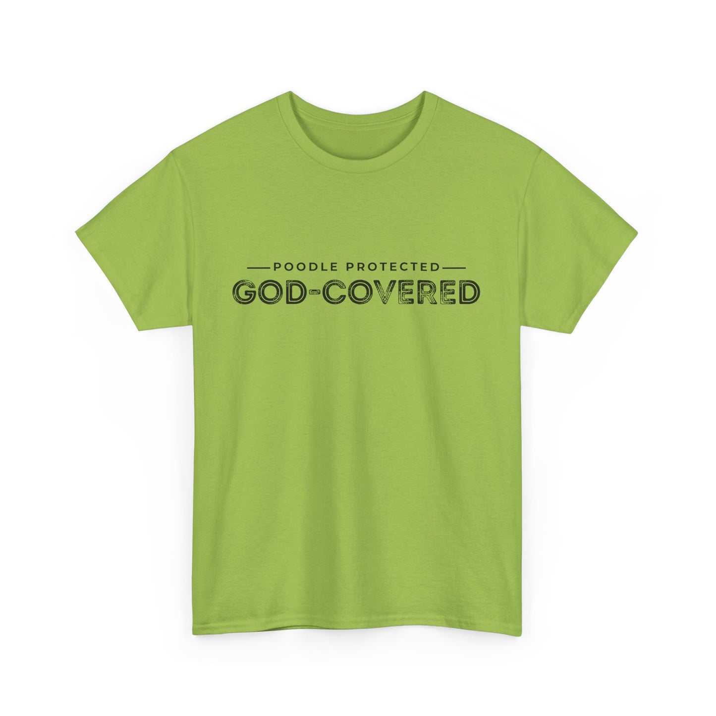 God-Covered Unisex Heavy Cotton Tee, Dog Lovers Shirt, Faith-Based Apparel, Casual Wear, Gift for Pet Owners