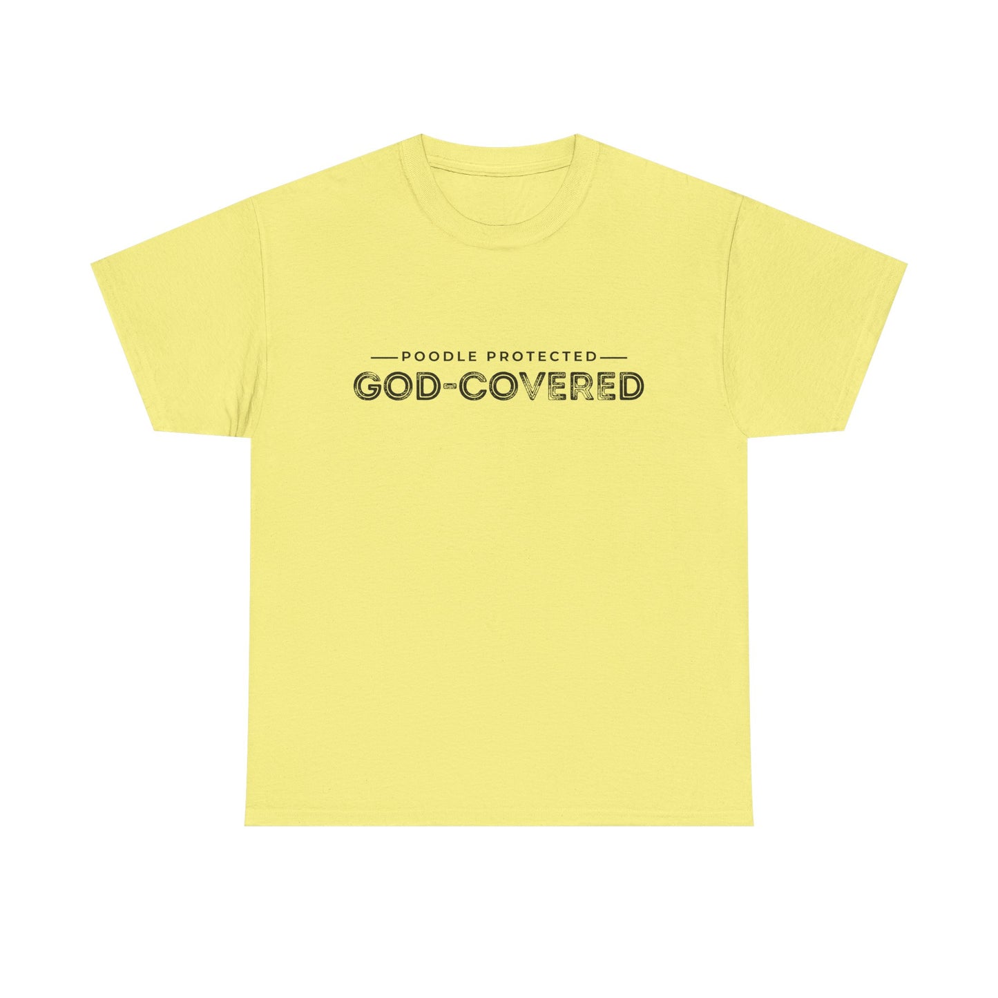 God-Covered Unisex Heavy Cotton Tee, Dog Lovers Shirt, Faith-Based Apparel, Casual Wear, Gift for Pet Owners