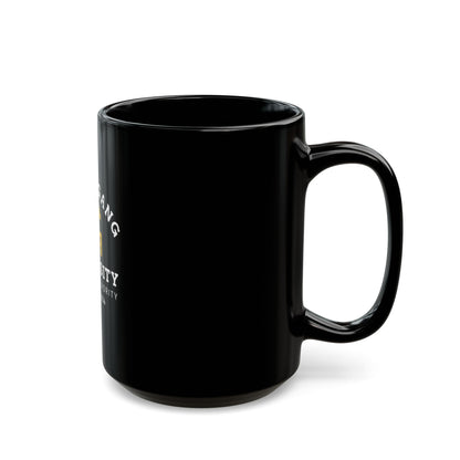 Aussie Gang University Black Coffee Mug — 'Alpha Paw Sorority' College Crest 11oz/15oz