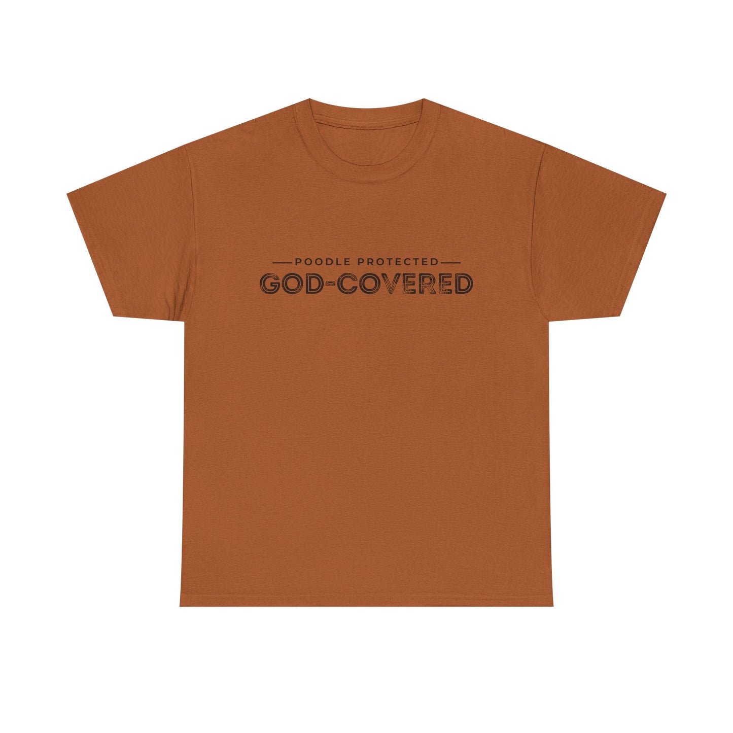 God-Covered Unisex Heavy Cotton Tee, Dog Lovers Shirt, Faith-Based Apparel, Casual Wear, Gift for Pet Owners