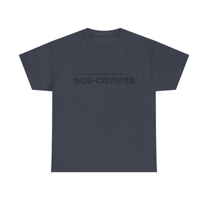 God-Covered Unisex Heavy Cotton Tee, Dog Lovers Shirt, Faith-Based Apparel, Casual Wear, Gift for Pet Owners