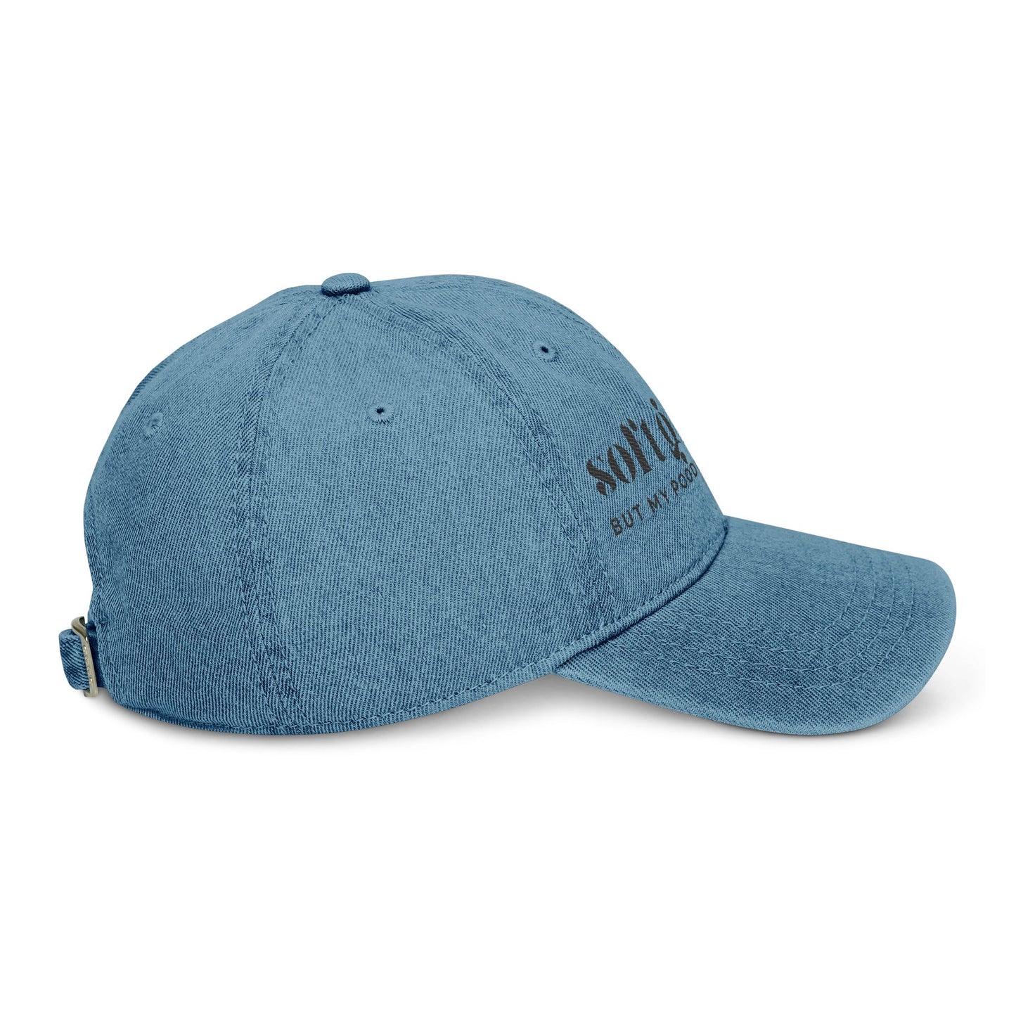 Soft Girl Era Denim Hat with Embroidery - Trendy Cap for Casual Wear