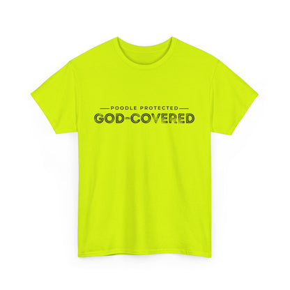 God-Covered Unisex Heavy Cotton Tee, Dog Lovers Shirt, Faith-Based Apparel, Casual Wear, Gift for Pet Owners