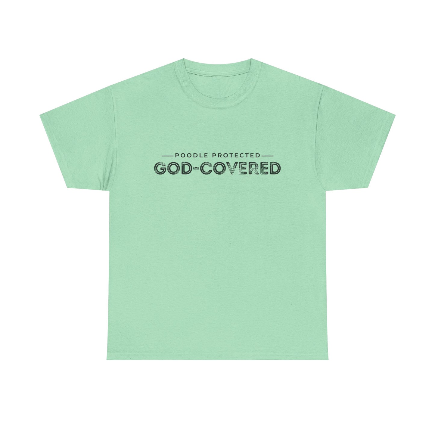 God-Covered Unisex Heavy Cotton Tee, Dog Lovers Shirt, Faith-Based Apparel, Casual Wear, Gift for Pet Owners