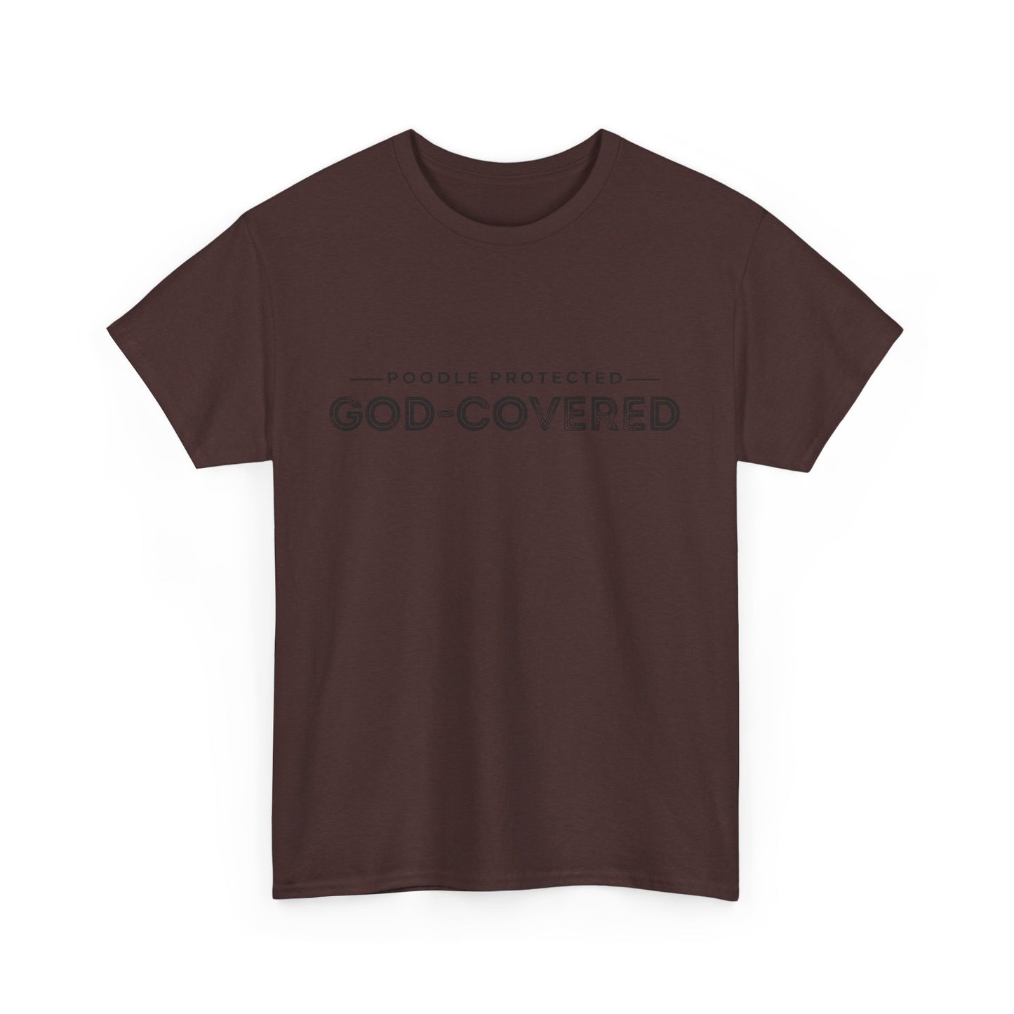 God-Covered Unisex Heavy Cotton Tee, Dog Lovers Shirt, Faith-Based Apparel, Casual Wear, Gift for Pet Owners