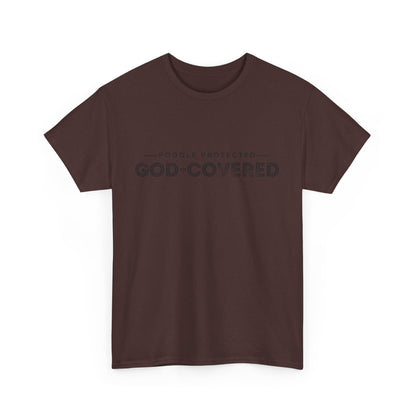 God-Covered Unisex Heavy Cotton Tee, Dog Lovers Shirt, Faith-Based Apparel, Casual Wear, Gift for Pet Owners