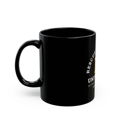 Rescue Dogs Gang University Black Mug — 'Alpha Paw Sorority' Coffee Cup