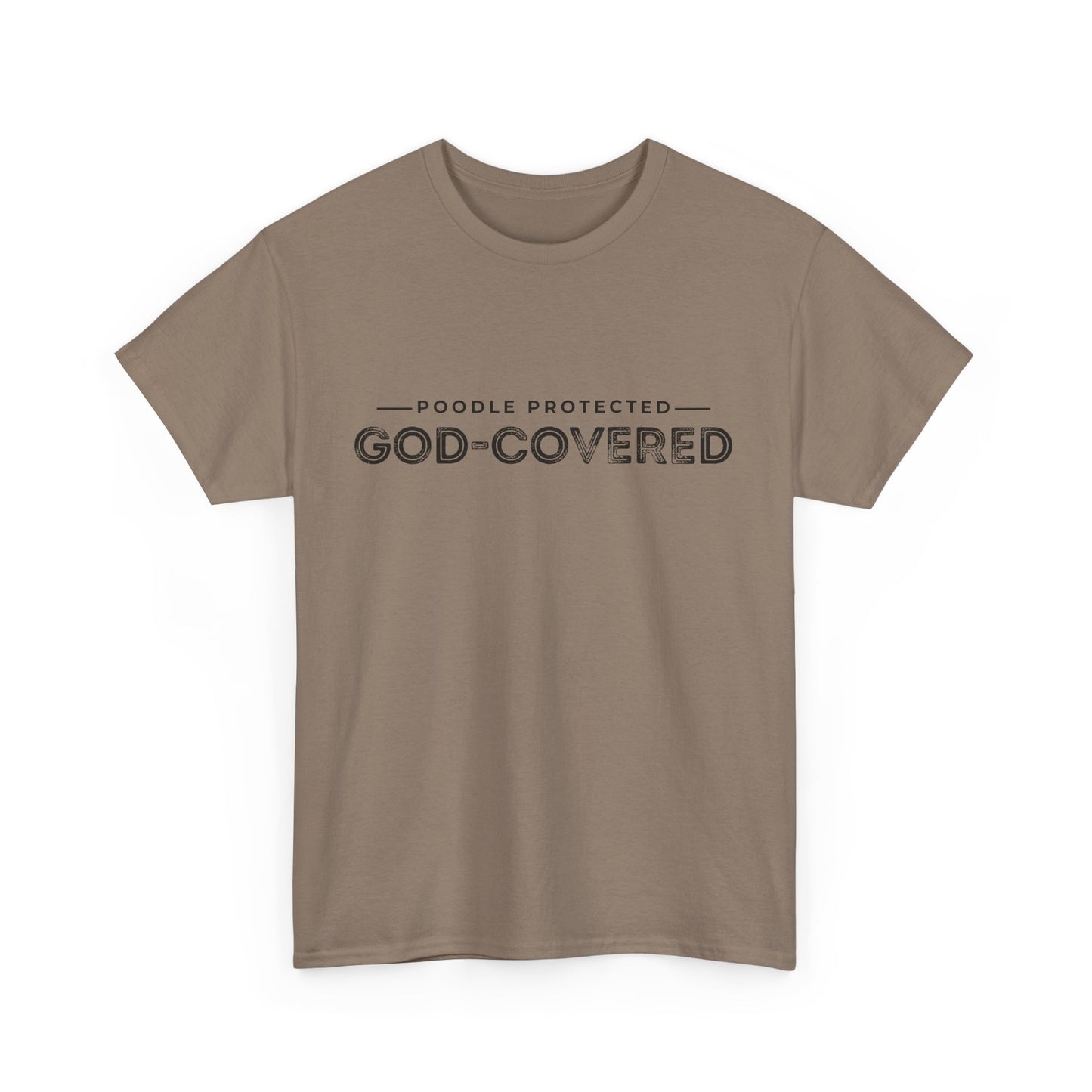 God-Covered Unisex Heavy Cotton Tee, Dog Lovers Shirt, Faith-Based Apparel, Casual Wear, Gift for Pet Owners
