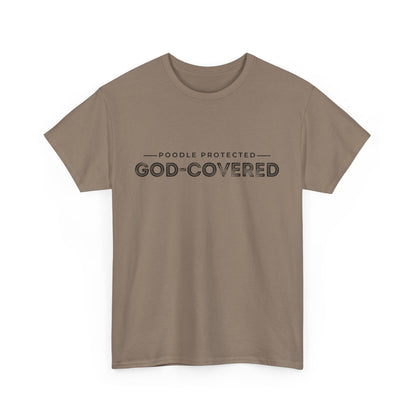 God-Covered Unisex Heavy Cotton Tee, Dog Lovers Shirt, Faith-Based Apparel, Casual Wear, Gift for Pet Owners