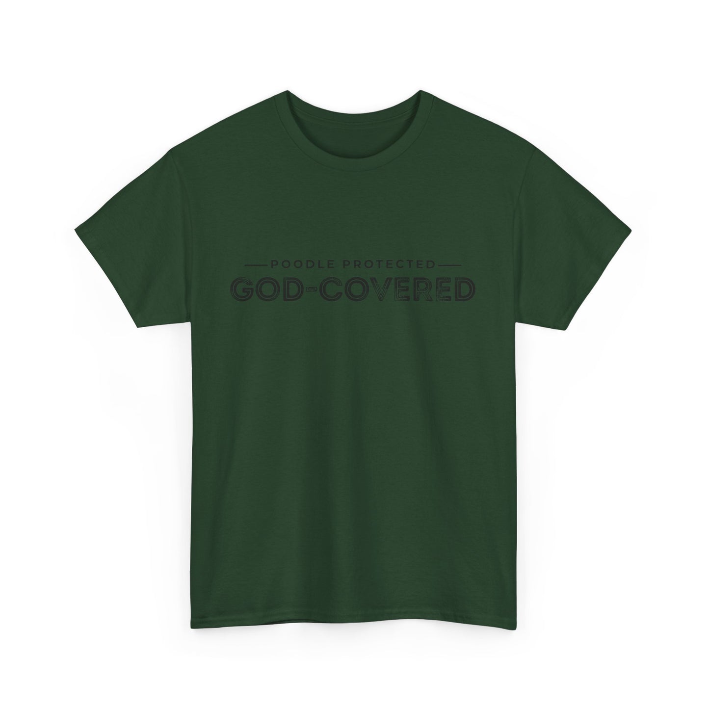 God-Covered Unisex Heavy Cotton Tee, Dog Lovers Shirt, Faith-Based Apparel, Casual Wear, Gift for Pet Owners