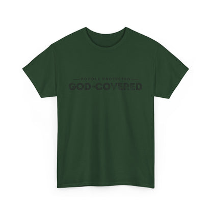 God-Covered Unisex Heavy Cotton Tee, Dog Lovers Shirt, Faith-Based Apparel, Casual Wear, Gift for Pet Owners