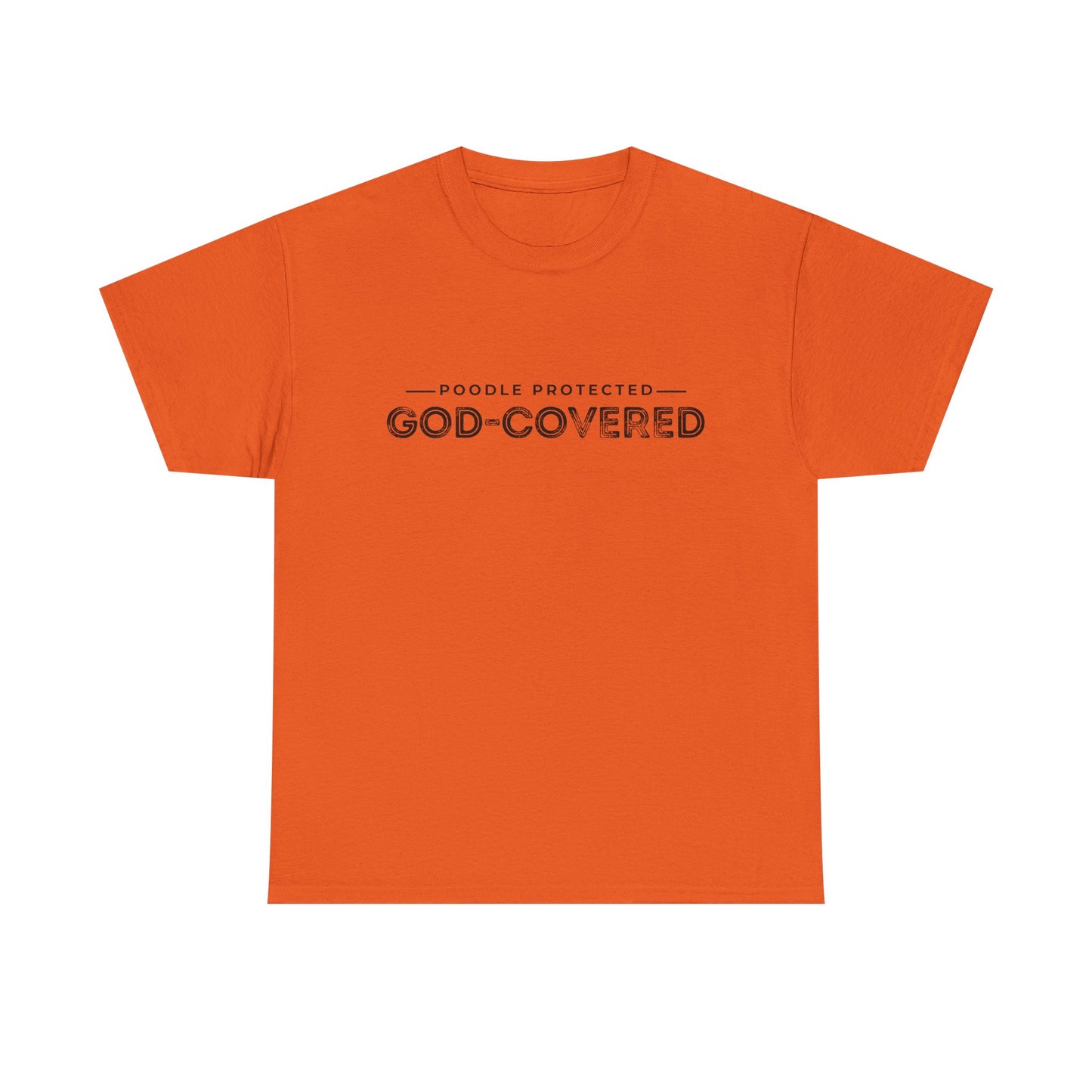 God-Covered Unisex Heavy Cotton Tee, Dog Lovers Shirt, Faith-Based Apparel, Casual Wear, Gift for Pet Owners