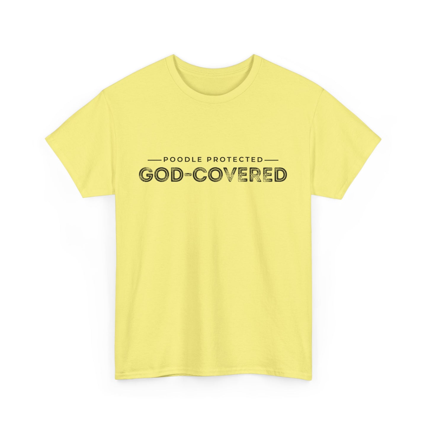 God-Covered Unisex Heavy Cotton Tee, Dog Lovers Shirt, Faith-Based Apparel, Casual Wear, Gift for Pet Owners