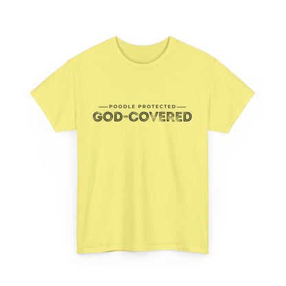 God-Covered Unisex Heavy Cotton Tee, Dog Lovers Shirt, Faith-Based Apparel, Casual Wear, Gift for Pet Owners