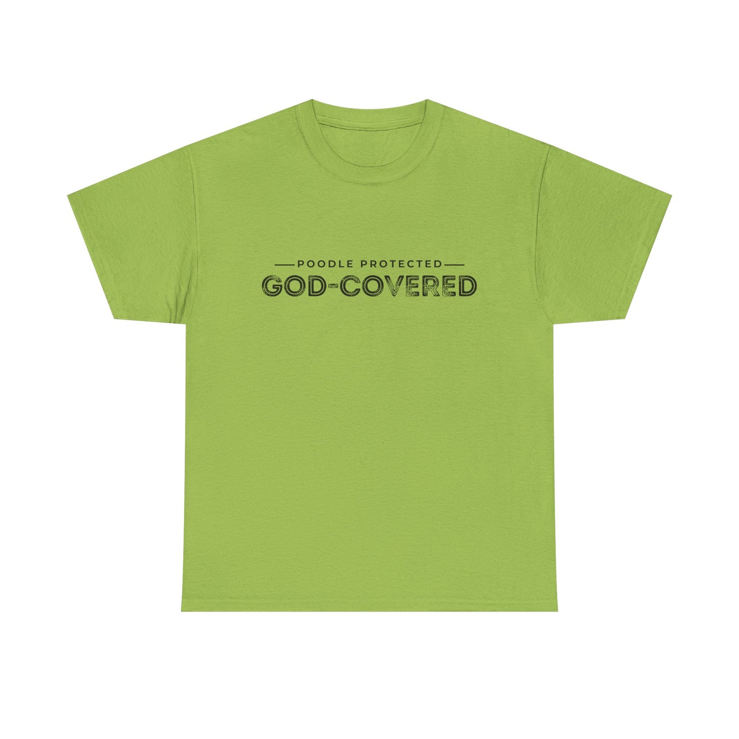 God-Covered Unisex Heavy Cotton Tee, Dog Lovers Shirt, Faith-Based Apparel, Casual Wear, Gift for Pet Owners