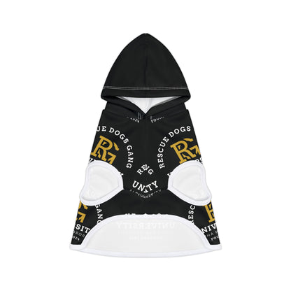 Rescue Dogs University Pet Hoodie — Black Dog Hoodie with 'Rescue Dogs Gang' Logo