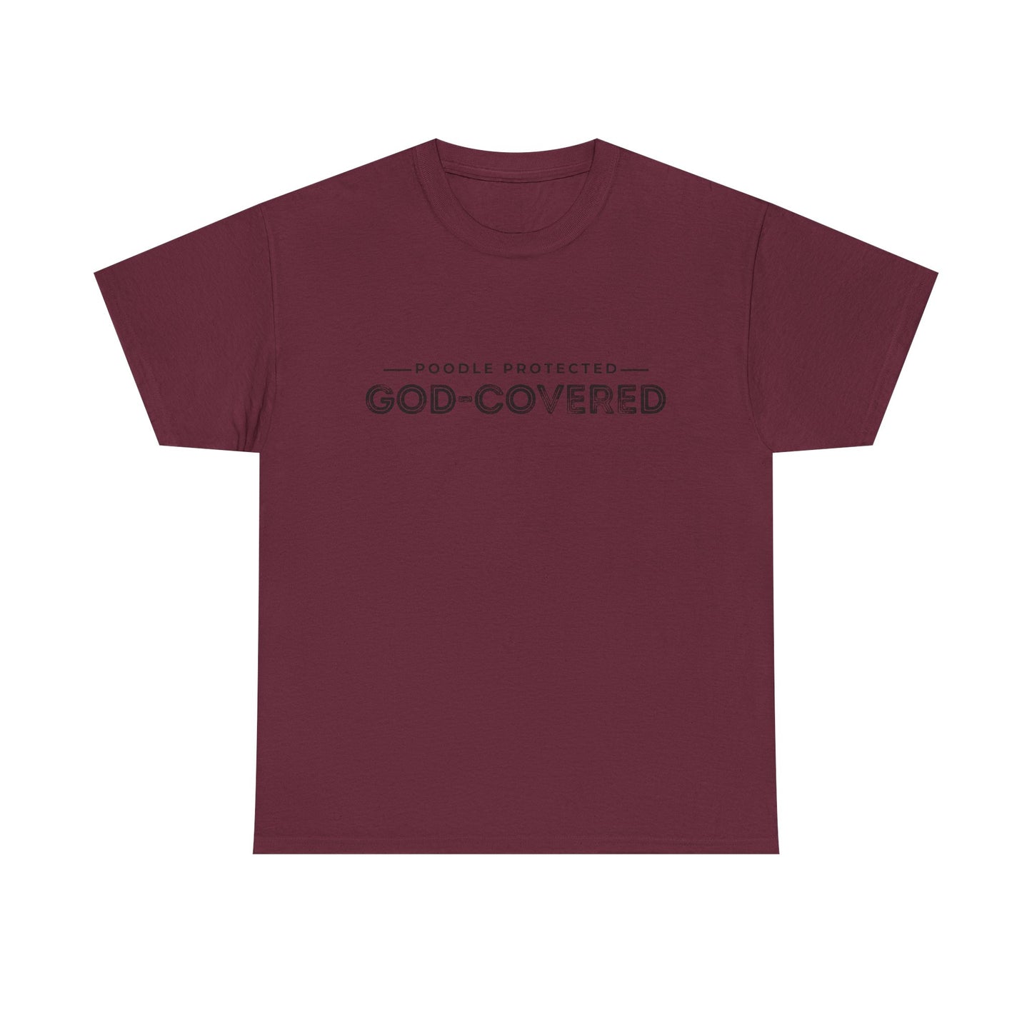 God-Covered Unisex Heavy Cotton Tee, Dog Lovers Shirt, Faith-Based Apparel, Casual Wear, Gift for Pet Owners
