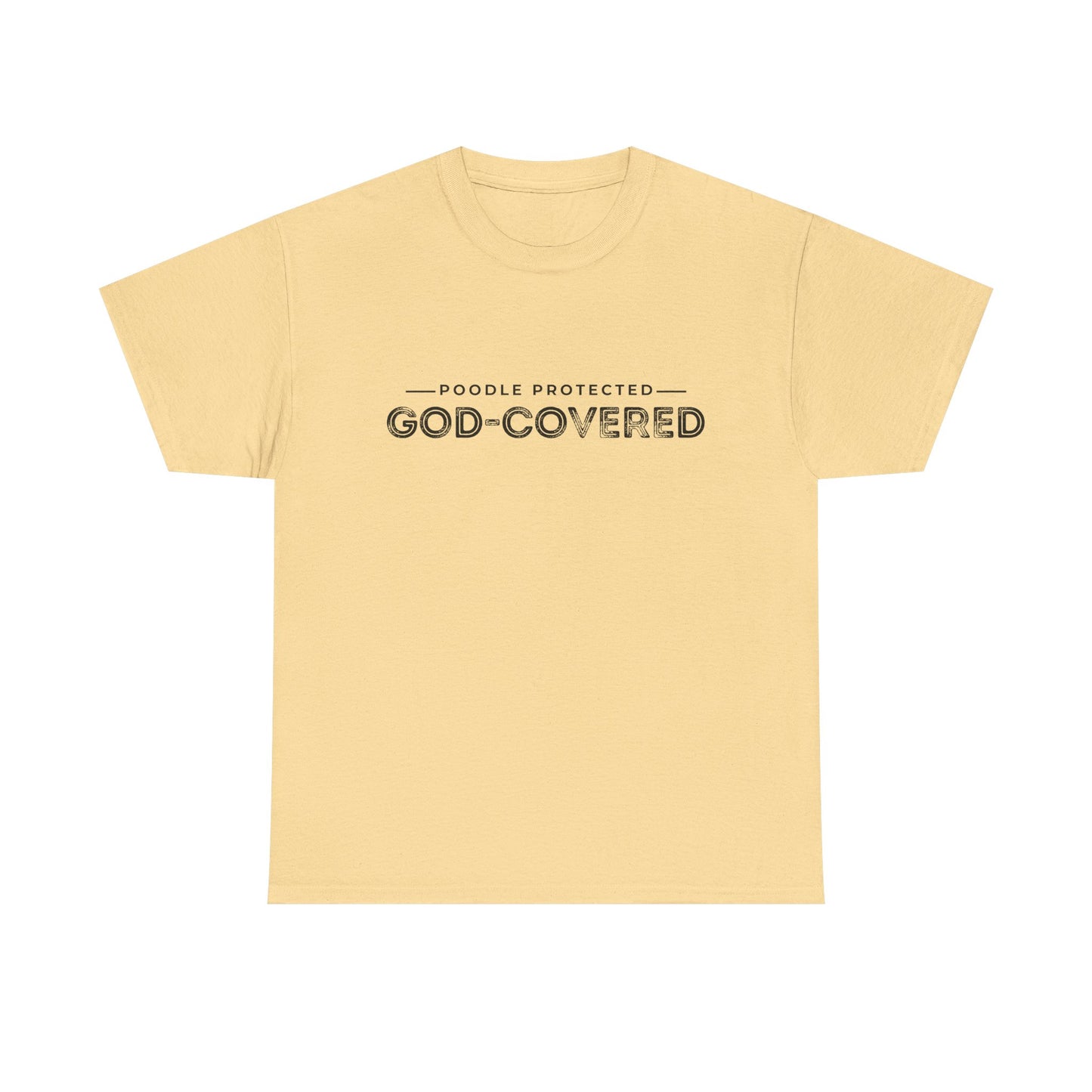 God-Covered Unisex Heavy Cotton Tee, Dog Lovers Shirt, Faith-Based Apparel, Casual Wear, Gift for Pet Owners