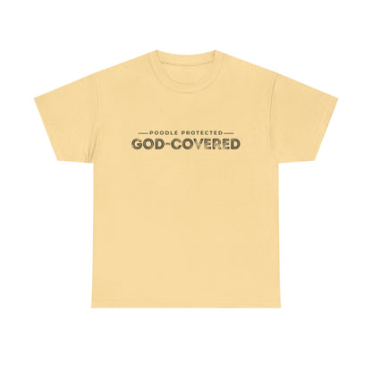 God-Covered Unisex Heavy Cotton Tee, Dog Lovers Shirt, Faith-Based Apparel, Casual Wear, Gift for Pet Owners