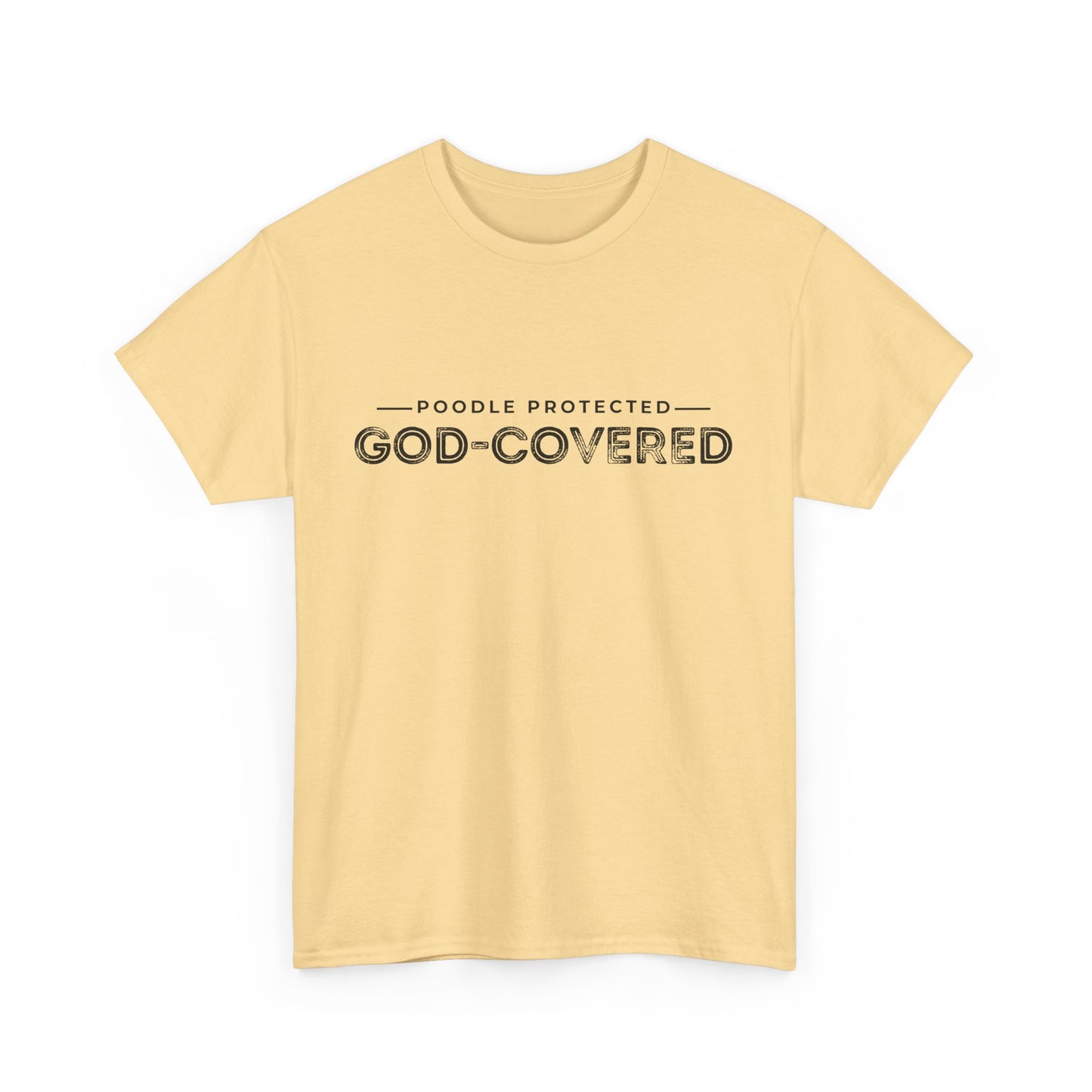 God-Covered Unisex Heavy Cotton Tee, Dog Lovers Shirt, Faith-Based Apparel, Casual Wear, Gift for Pet Owners