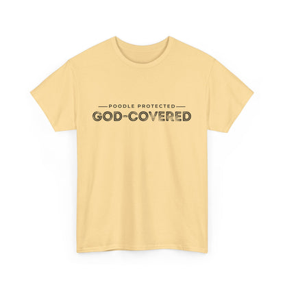 God-Covered Unisex Heavy Cotton Tee, Dog Lovers Shirt, Faith-Based Apparel, Casual Wear, Gift for Pet Owners