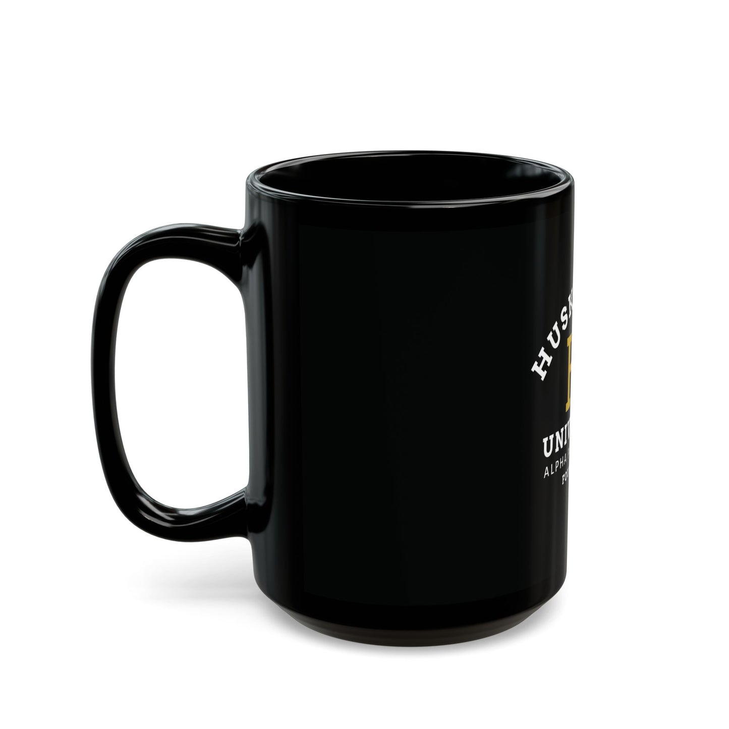 Husky Gang University Mug — "Alpha Paw Sorority" Black Coffee Cup (11oz/15oz)