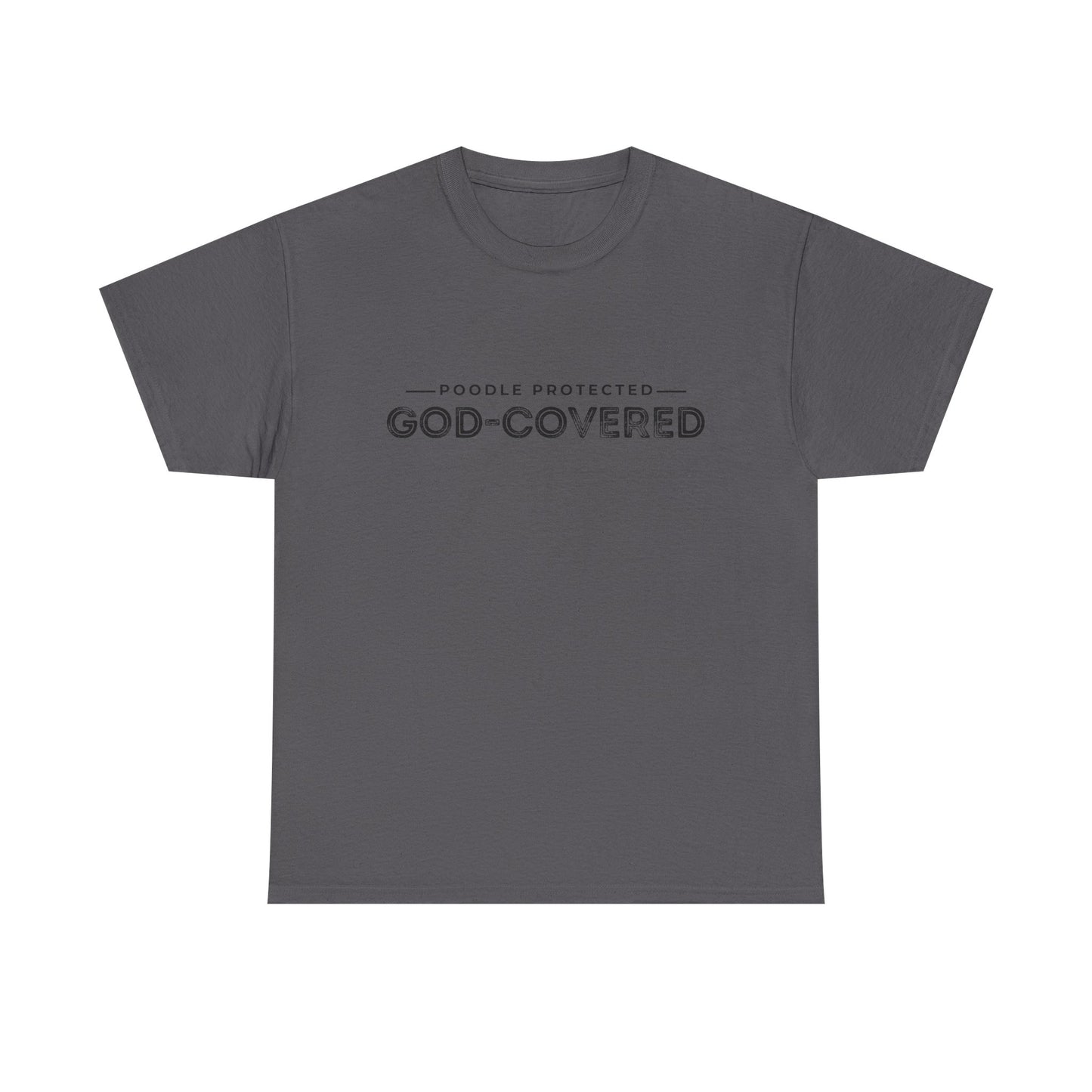 God-Covered Unisex Heavy Cotton Tee, Dog Lovers Shirt, Faith-Based Apparel, Casual Wear, Gift for Pet Owners