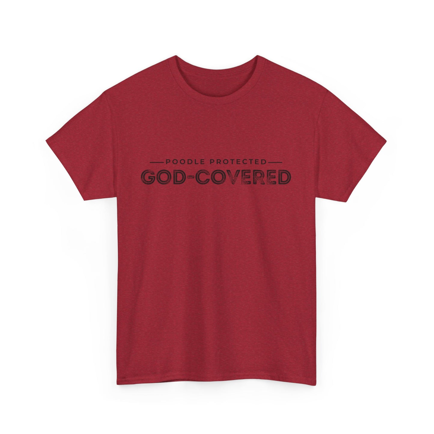 God-Covered Unisex Heavy Cotton Tee, Dog Lovers Shirt, Faith-Based Apparel, Casual Wear, Gift for Pet Owners