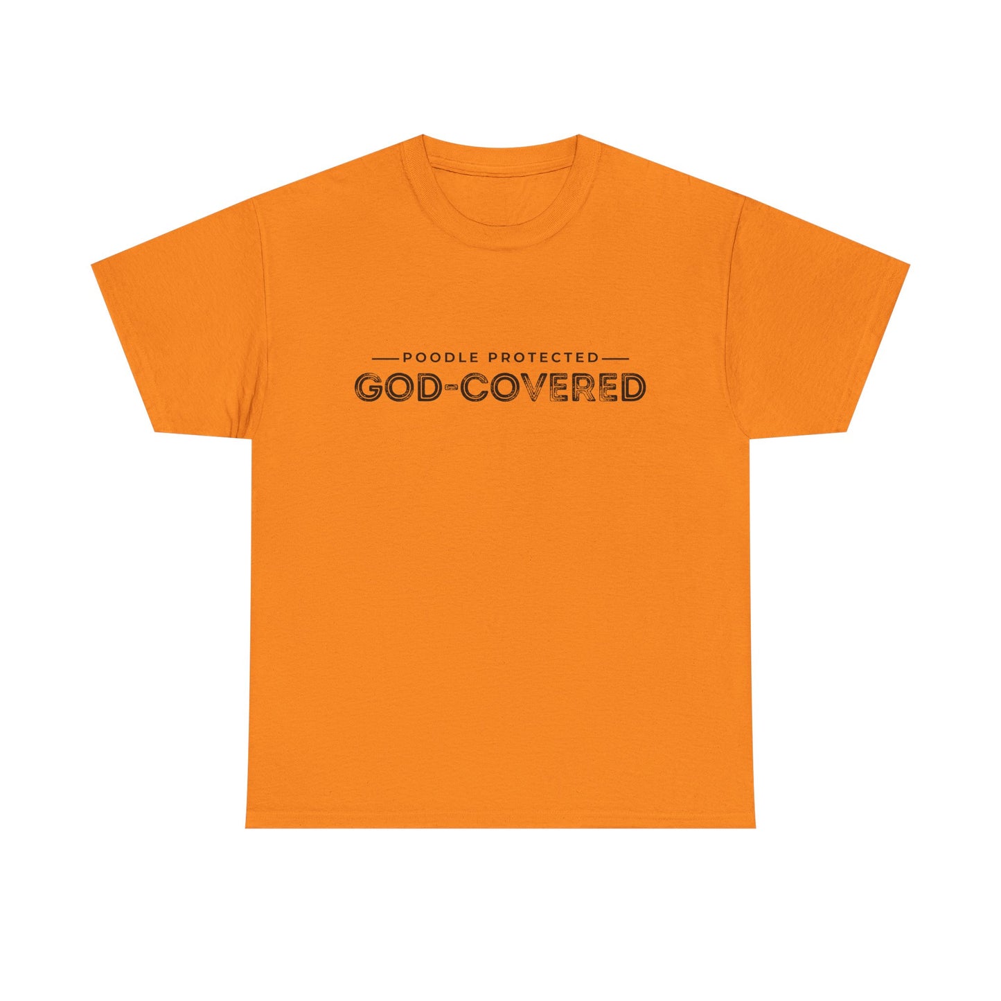 God-Covered Unisex Heavy Cotton Tee, Dog Lovers Shirt, Faith-Based Apparel, Casual Wear, Gift for Pet Owners