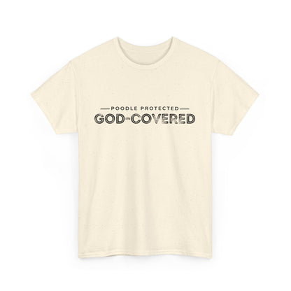 God-Covered Unisex Heavy Cotton Tee, Dog Lovers Shirt, Faith-Based Apparel, Casual Wear, Gift for Pet Owners