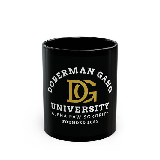 Doberman Gang University Mug — "DG" Alpha Paw Sorority Coffee Cup (11oz/15oz)