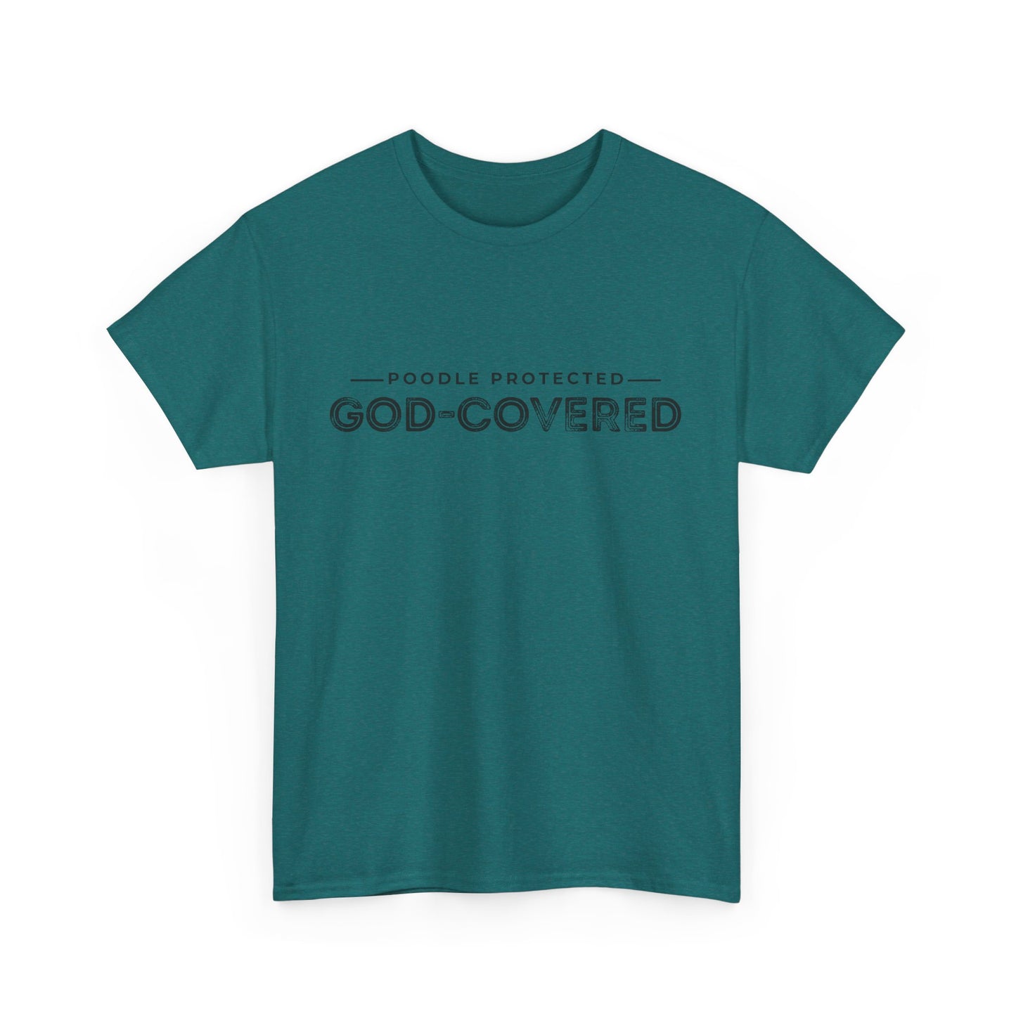God-Covered Unisex Heavy Cotton Tee, Dog Lovers Shirt, Faith-Based Apparel, Casual Wear, Gift for Pet Owners
