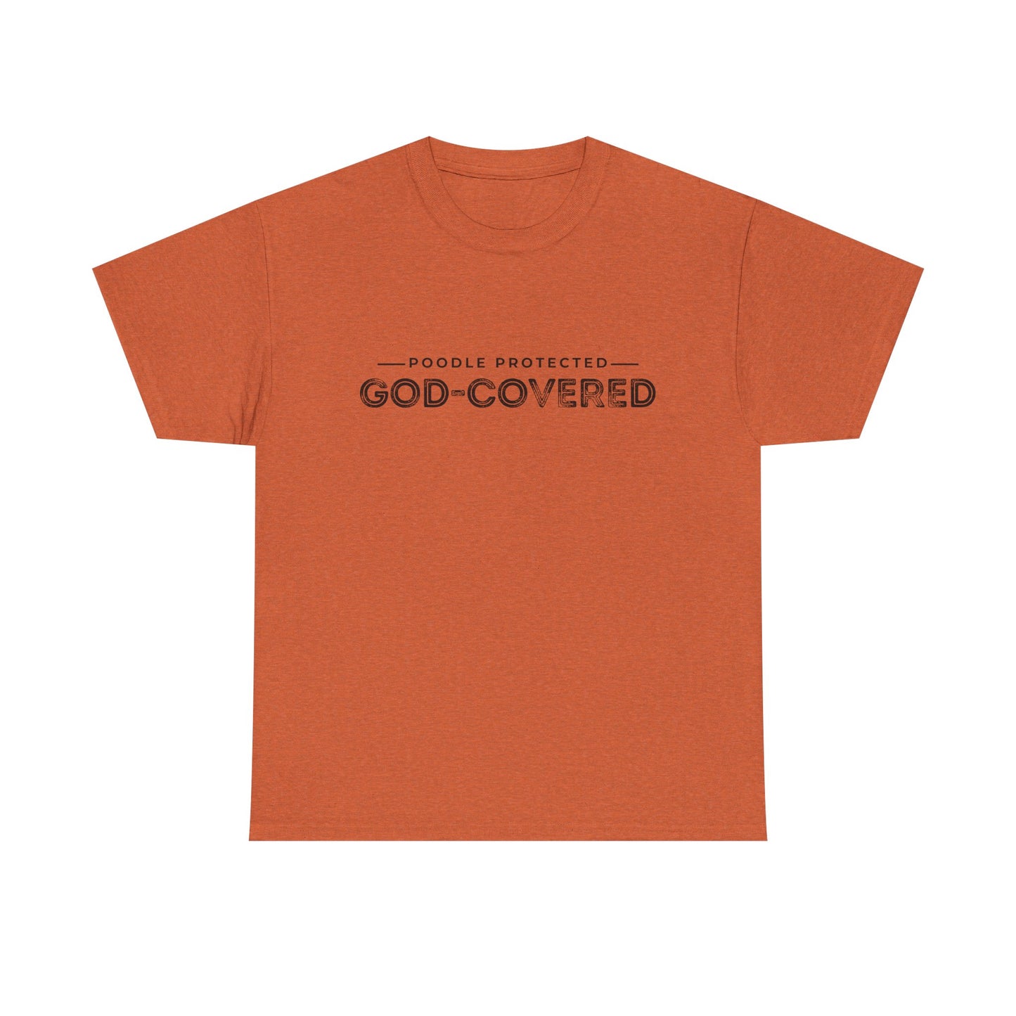 God-Covered Unisex Heavy Cotton Tee, Dog Lovers Shirt, Faith-Based Apparel, Casual Wear, Gift for Pet Owners