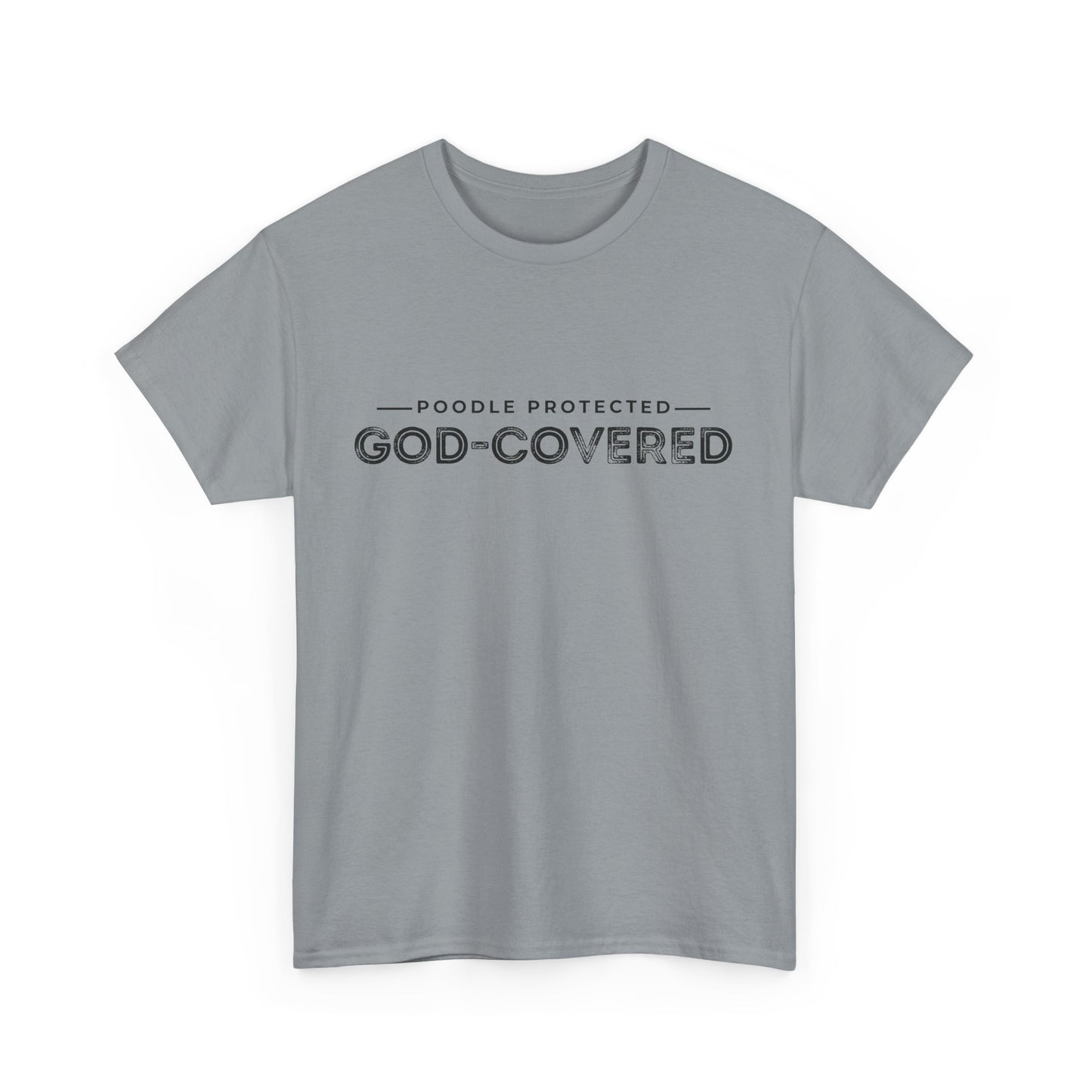God-Covered Unisex Heavy Cotton Tee, Dog Lovers Shirt, Faith-Based Apparel, Casual Wear, Gift for Pet Owners