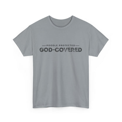 God-Covered Unisex Heavy Cotton Tee, Dog Lovers Shirt, Faith-Based Apparel, Casual Wear, Gift for Pet Owners