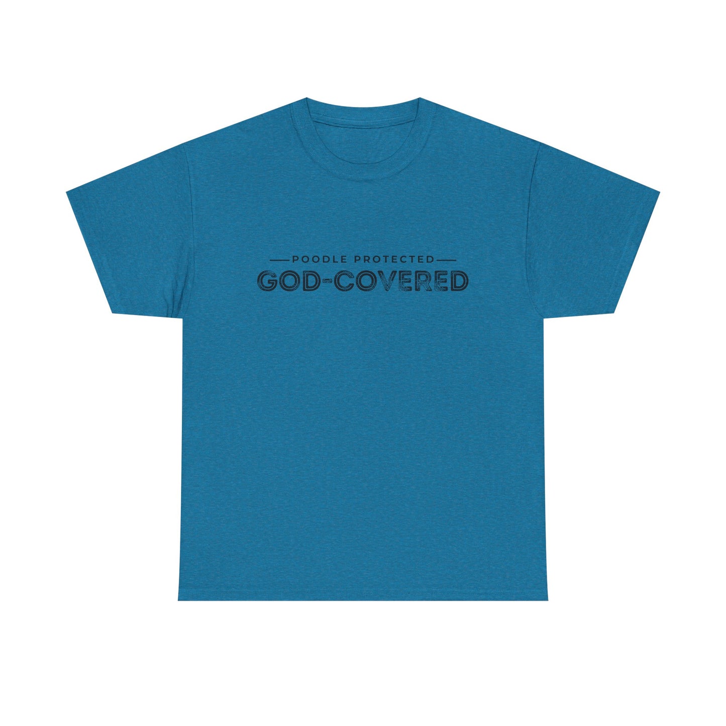 God-Covered Unisex Heavy Cotton Tee, Dog Lovers Shirt, Faith-Based Apparel, Casual Wear, Gift for Pet Owners