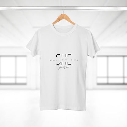 Empowered Women's T-Shirt - "She Wakes, Prays, Slays"