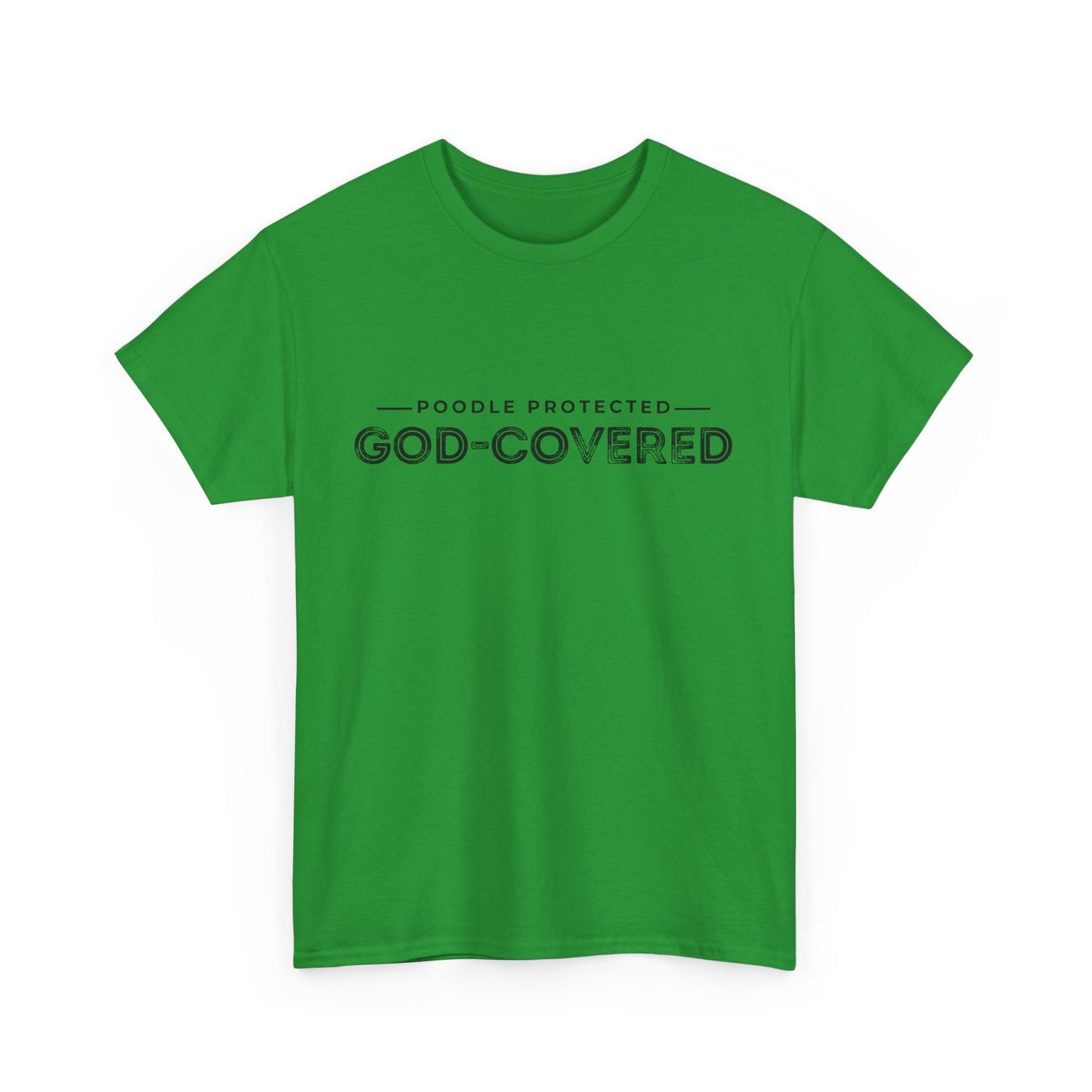 God-Covered Unisex Heavy Cotton Tee, Dog Lovers Shirt, Faith-Based Apparel, Casual Wear, Gift for Pet Owners