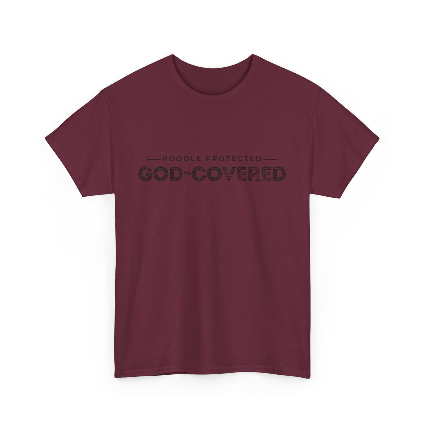 God-Covered Unisex Heavy Cotton Tee, Dog Lovers Shirt, Faith-Based Apparel, Casual Wear, Gift for Pet Owners