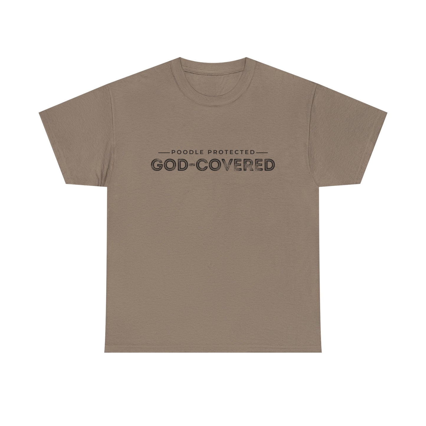 God-Covered Unisex Heavy Cotton Tee, Dog Lovers Shirt, Faith-Based Apparel, Casual Wear, Gift for Pet Owners