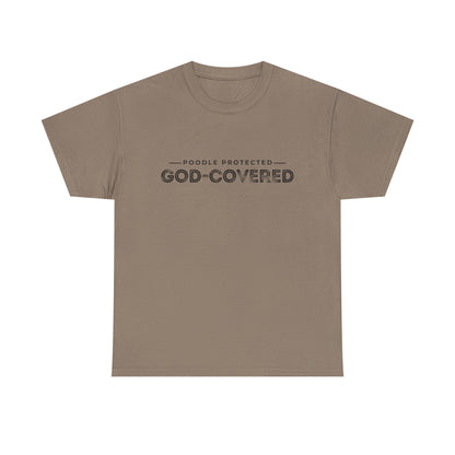 God-Covered Unisex Heavy Cotton Tee, Dog Lovers Shirt, Faith-Based Apparel, Casual Wear, Gift for Pet Owners