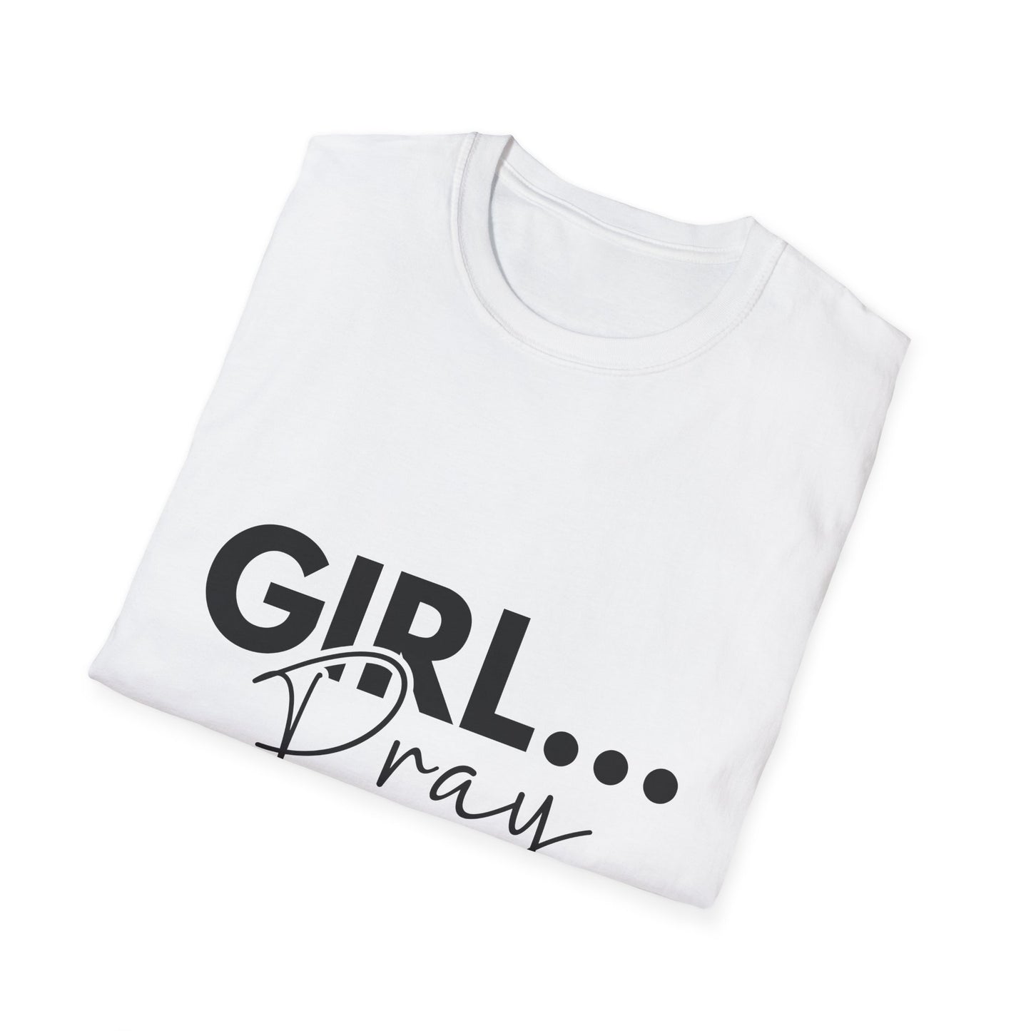 Inspirational Girl Pray T-Shirt – Unisex Softstyle Tee