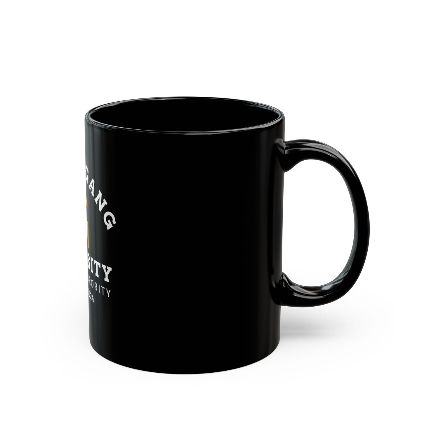 Yorkie Gang University Black Coffee Mug — 'Yorkie Gang University' Dog Lover Mug (11oz/15oz)
