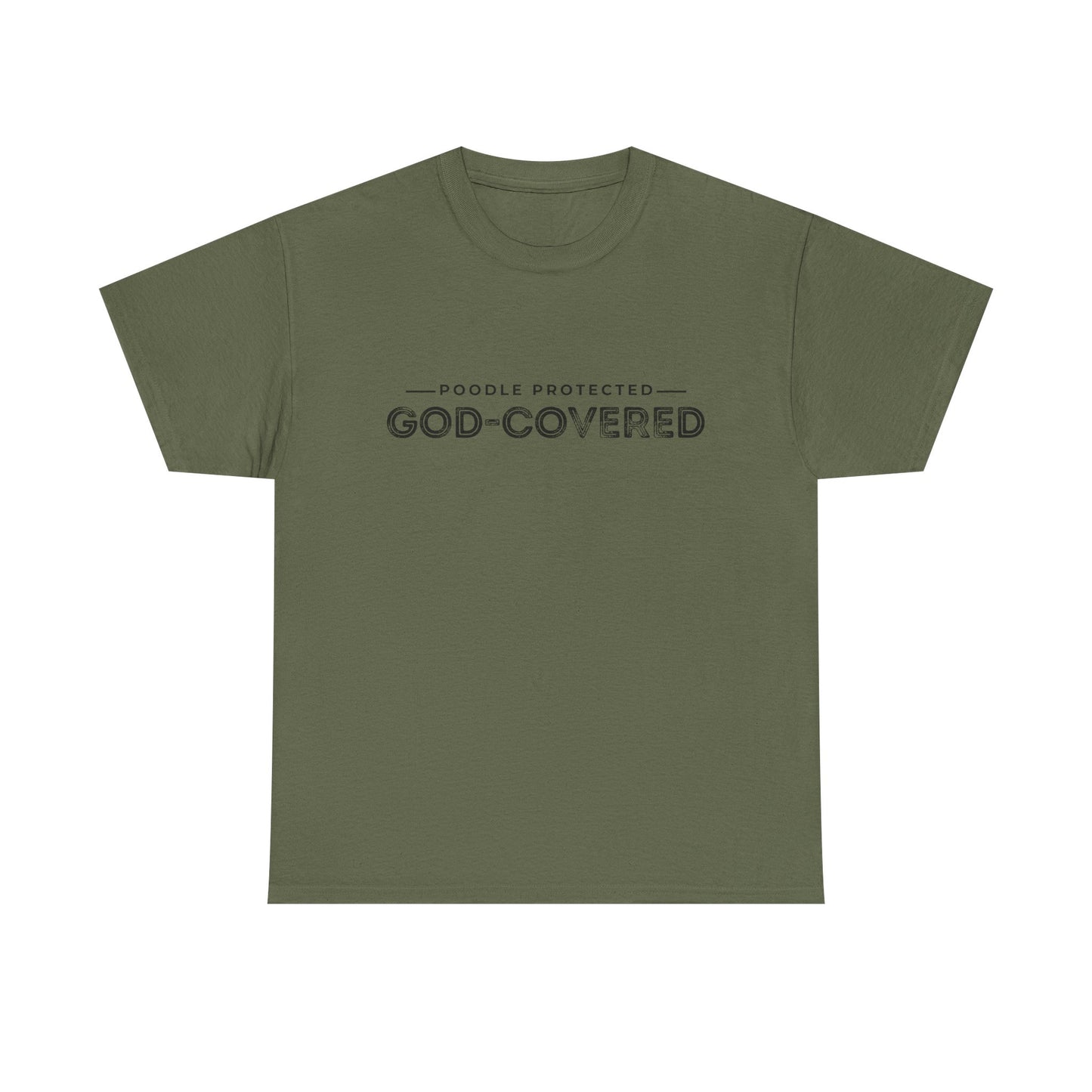 God-Covered Unisex Heavy Cotton Tee, Dog Lovers Shirt, Faith-Based Apparel, Casual Wear, Gift for Pet Owners